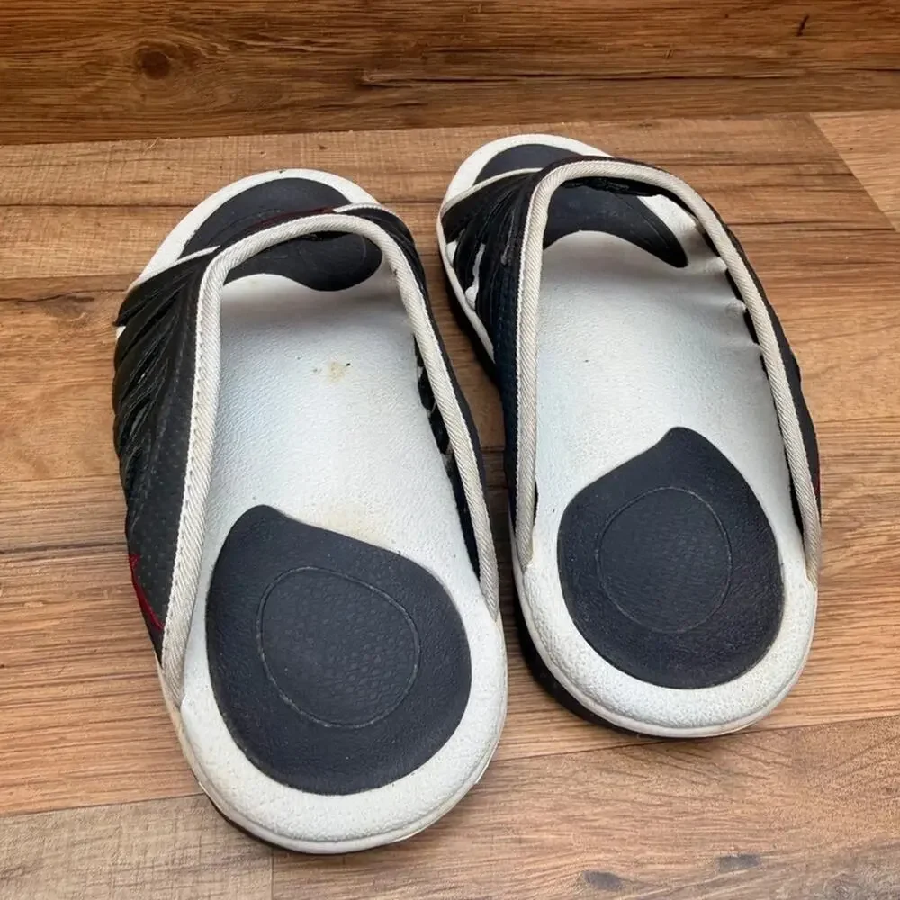 Vintage Nike Sport slides Black 4Y White Red Athletic sandals